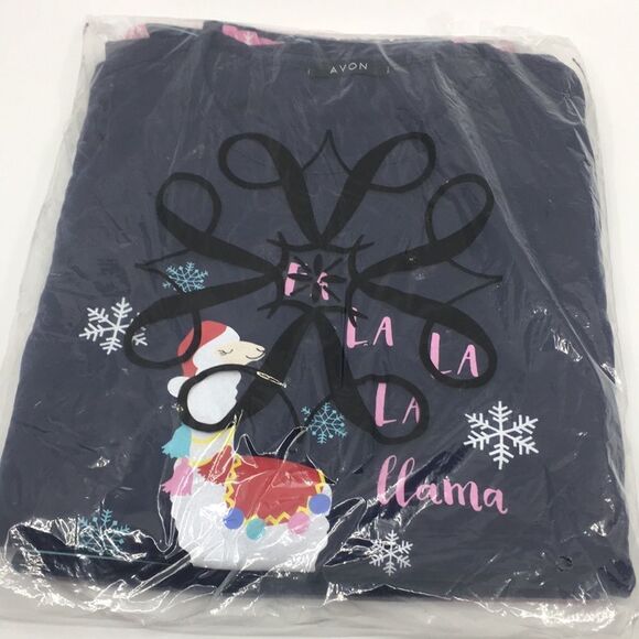 Fa La La Llama Christmas Pink and Blue 100% Cotton Pajamas Set NWT - Picture 4 of 10